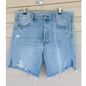 We The Free By Free People Denim Destroyed Mom Shorts Size 31